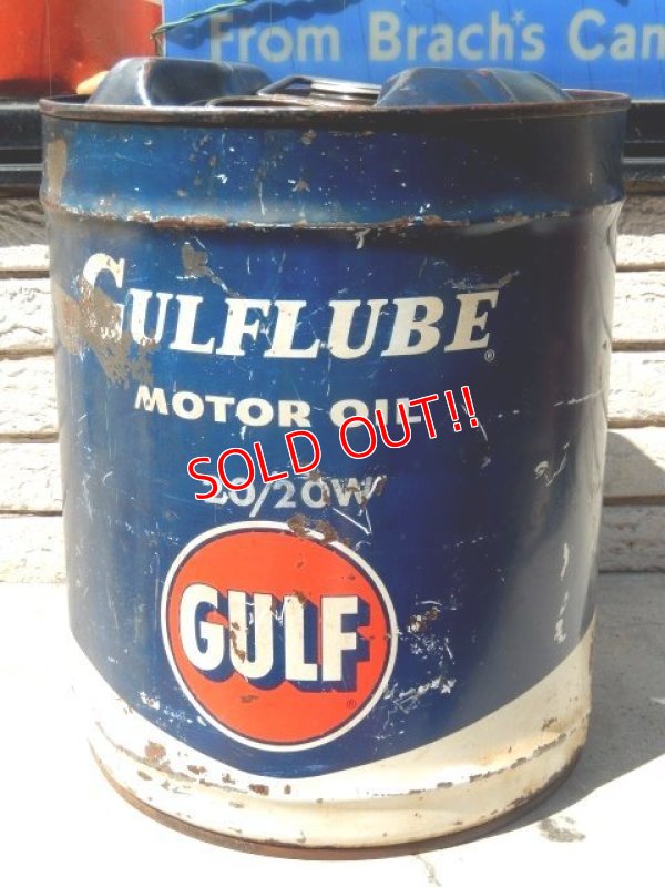 画像1: dp-160901-03 GULF / 60's 5 Gallon Oil Can