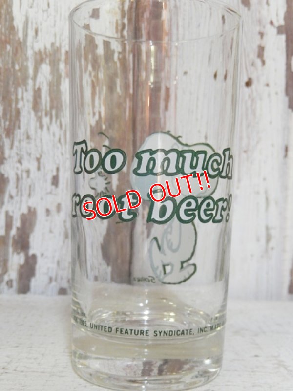 画像4: gs-160901-02 Snoopy / 70's "Too much root beer!" glass