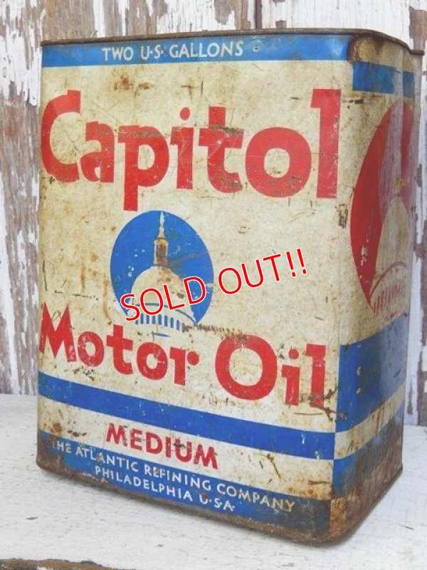 画像1: dp-160901-13 The Atlantic / Capitol Motor Oil 2 Gallon Can