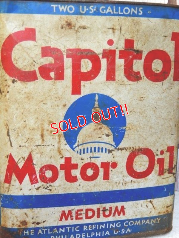 画像2: dp-160901-13 The Atlantic / Capitol Motor Oil 2 Gallon Can