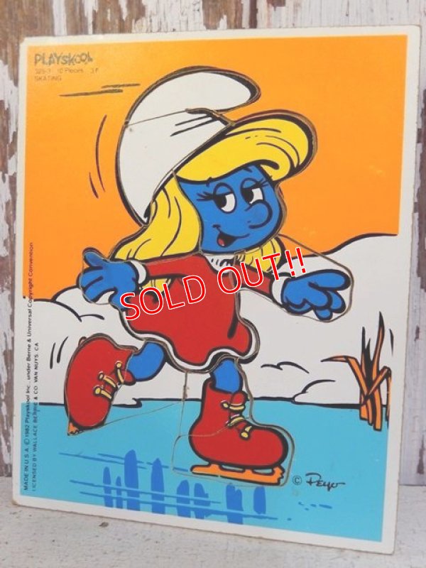 画像1: ct-160901-40 Smurfette / Playskool 80's Wood Puzzle