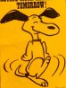 画像3: ct-160901-38 PEANUTS / 60's Banner "Snoopy" Yellow