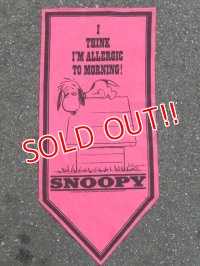 ct-160901-37 PEANUTS / 60's Banner "Snoopy" Pink