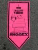 画像1: ct-160901-37 PEANUTS / 60's Banner "Snoopy" Pink (1)