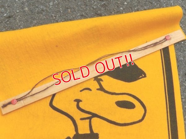 画像6: ct-160901-38 PEANUTS / 60's Banner "Snoopy" Yellow