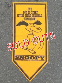 ct-160901-38 PEANUTS / 60's Banner "Snoopy" Yellow