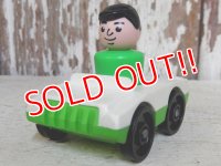 fp-161001-08 Fisher-Price / リトルピープル・1人乗りカー(白×緑)