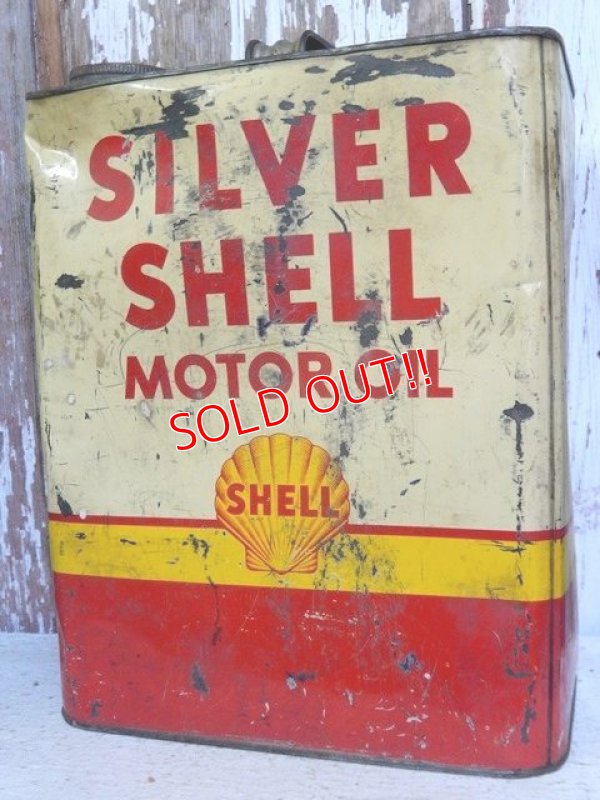 画像1: dp-161101-09 SHELL / 50's Two Gallons Motor Oil Can