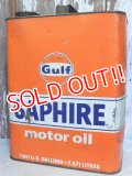 dp-161101-10 Gulf / 60's-50's Saphire Two U.S Gallons Motor Oil Can