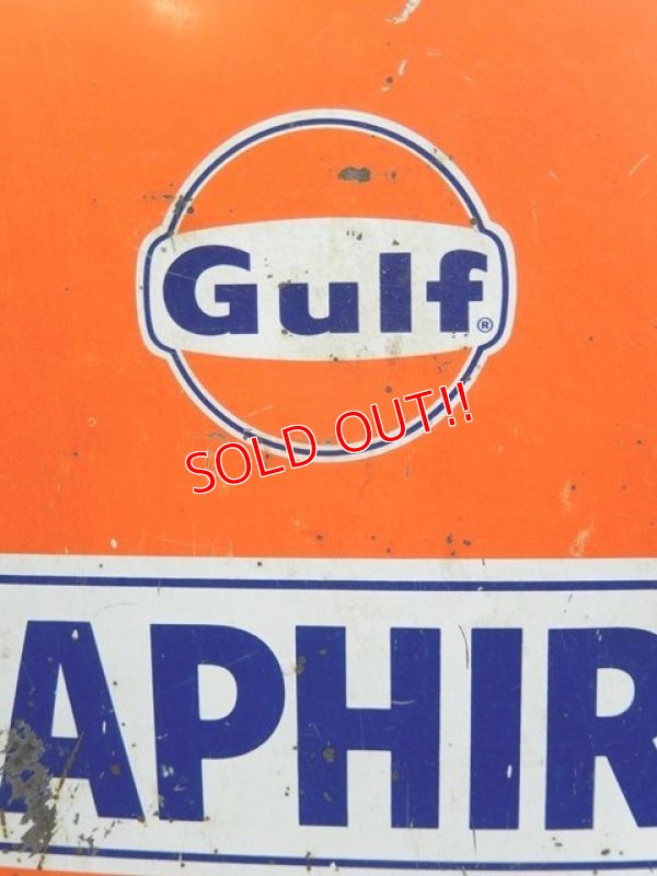 画像2: dp-161101-10 Gulf / 60's-50's Saphire Two U.S Gallons Motor Oil Can