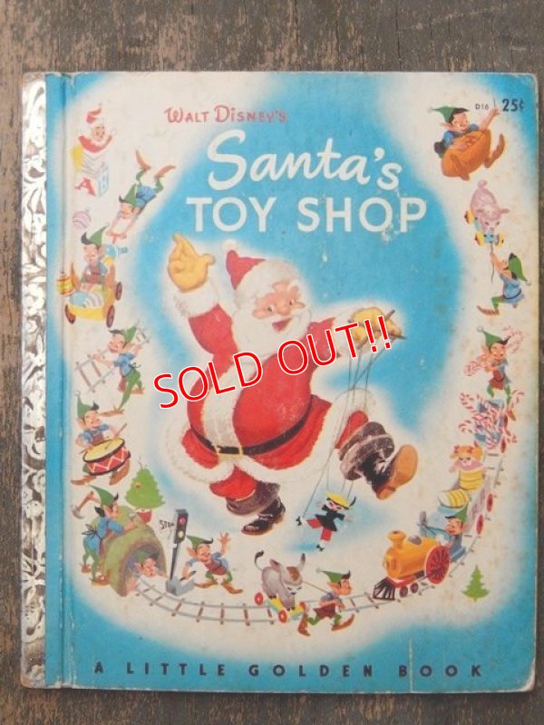 画像1: bk-160706-07 Walt Disney's SANTA'S TOY SHOP / 50's Picture Book