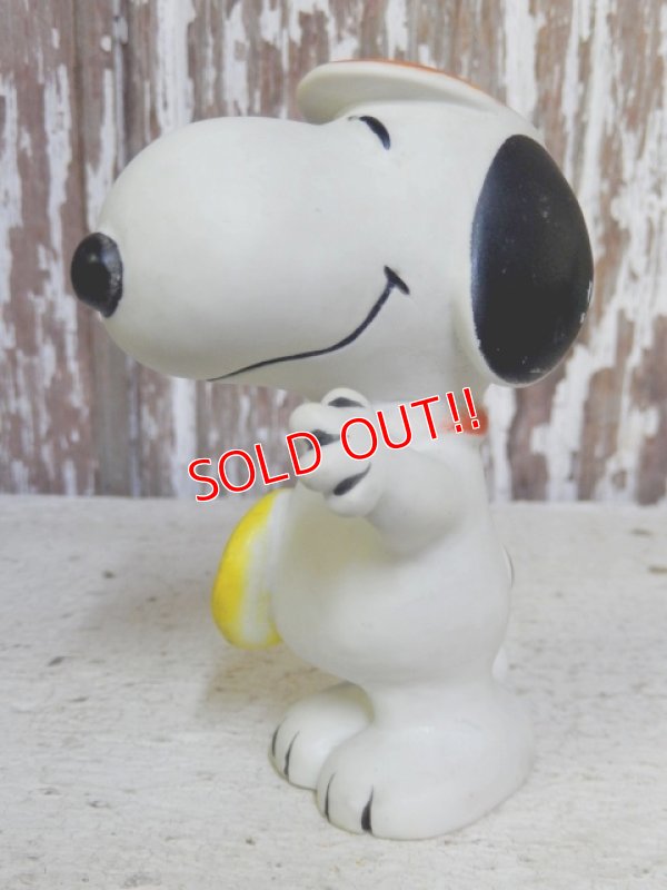 画像2: ct-161110-10 Snoopy / 70's-80's Vinyl Squeak Toy "Tennis"