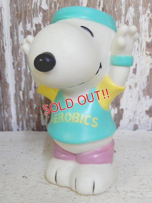 画像1: ct-161110-12 Snoopy / 80's Vinyl Squeak Toy "Aerobics"