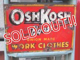 dp-161218-01 OSHKOSH / 1950's Metal Sign