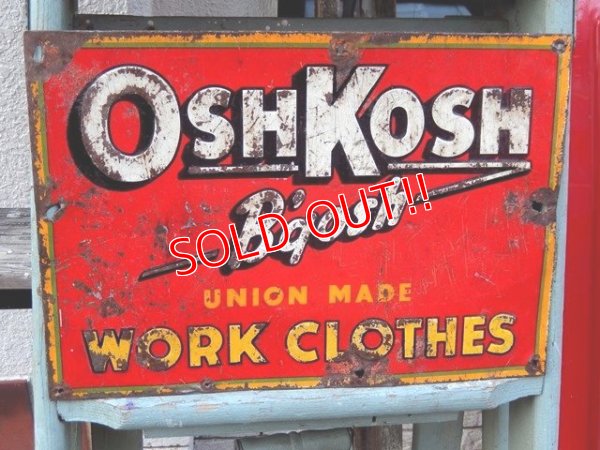 画像1: dp-161218-01 OSHKOSH / 1950's Metal Sign