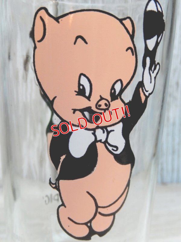 画像2: gs-170111-02 Porky Pig / PEPSI 1973 Collector series glass (short)