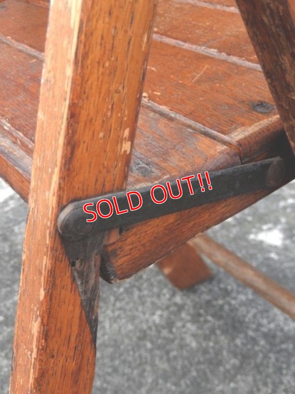 画像7: dp-170111-22 Vintage Wood Folding Chair
