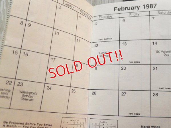 画像3: ct-161218-23 Smokey Bear / 1987 Appointment Book