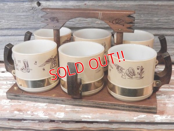 画像1: kt-170301-06 Anchor Hocking × Siesta Ware / 1960's-1970's Western Mug Set