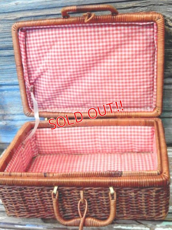 画像1: dp-170308-13 Vintage Picnic Basket