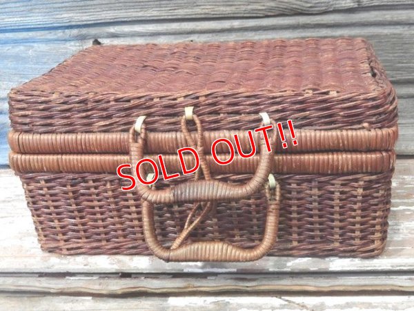 画像2: dp-170308-13 Vintage Picnic Basket