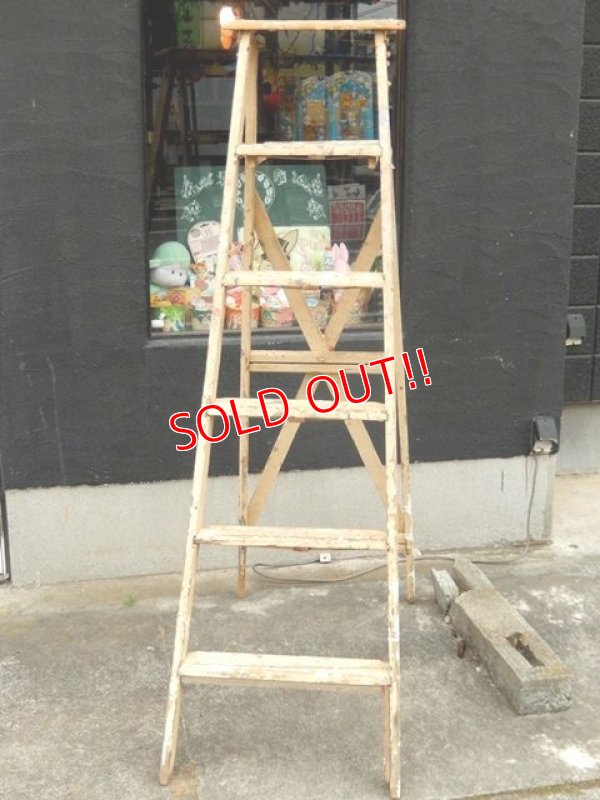 画像1: dp-170402-06 Vintage Wood Ladder