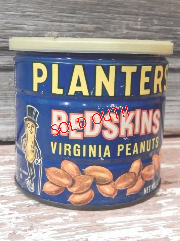 画像1: dp-170404-03 Planters / Mr.Peanuts 1960's REDSKINS Virginia Peanut Tin Can