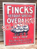 dp-170404-06  Finck's Overalls / 1930's Porcelain Sign