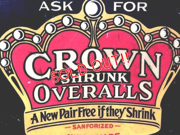 画像2: dp-170404-04 Crown Overalls / 1950's Sign