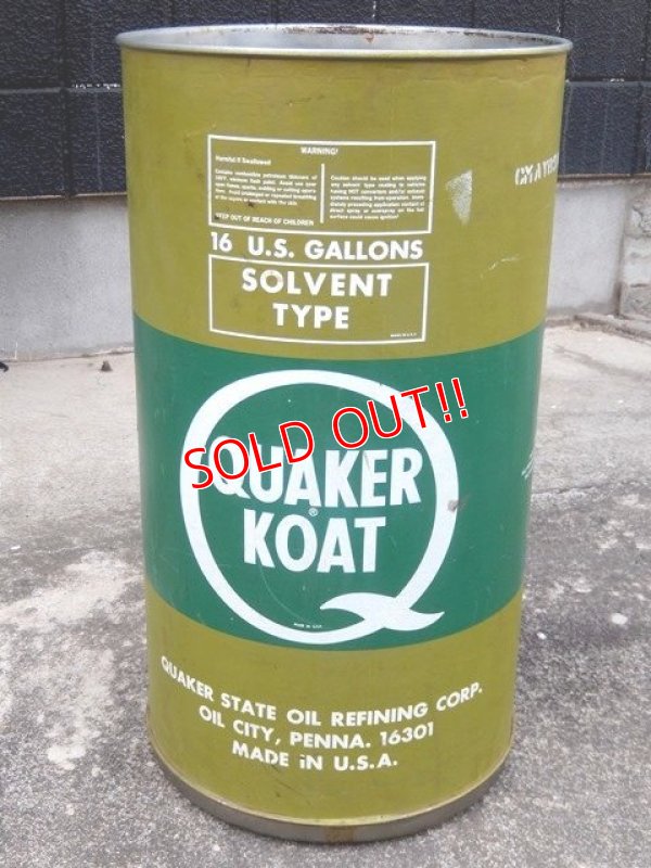 画像1: dp-170403-07 Quaker Koat / 1980's 16 U.S.Gallons Oil Can