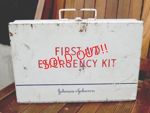 画像1: dp-170422-08 Johnson & Johnson / 60's-70's First Aid Kit Box