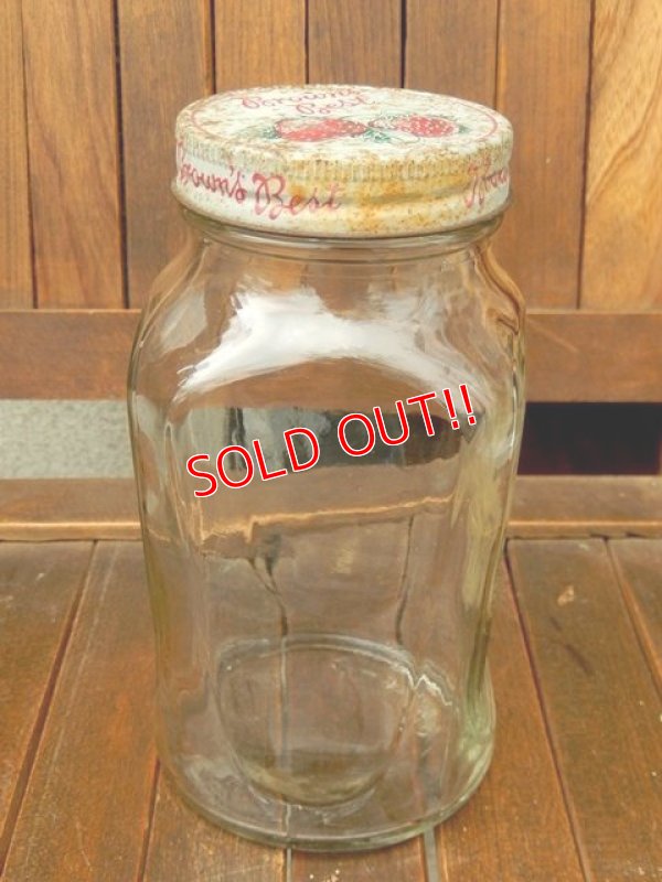 画像3: dp-170422-29 Brown's Best / Vintage Strawberry Preserves Glass Jar