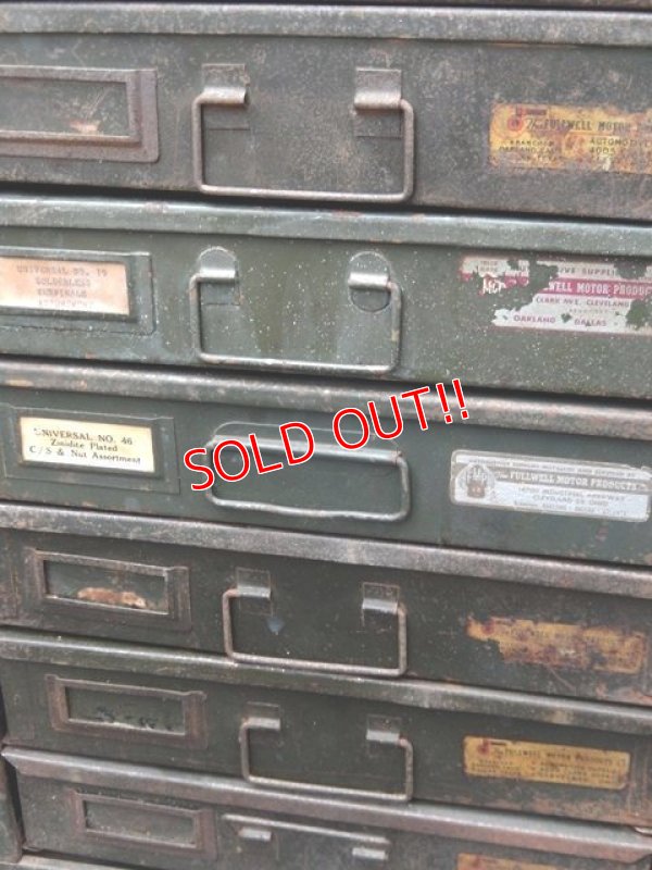 画像2: dp-170422-27 Vintage Metal Parts Cabinet