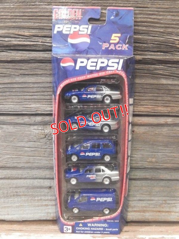 画像1: dp-170404-07 Golden Wheels / PEPSI Die Cast Metal Car 5Pack