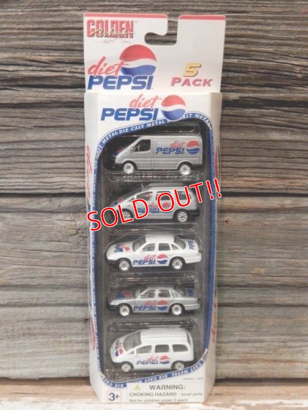 画像1: dp-170404-07 Golden Wheels / diet PEPSI Die Cast Metal Car 5Pack