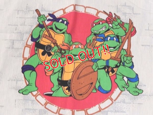 画像2: ct-170511-07 Teenage Mutant Ninja Turtles / 1990's Flat Sheet (Twin size)