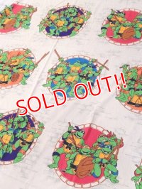 ct-170511-07 Teenage Mutant Ninja Turtles / 1990's Flat Sheet (Twin size)