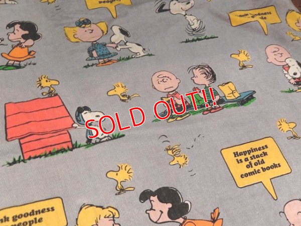 画像2: ct-170601-12 PEANUTS / 1970's Flat Sheet (Twin)