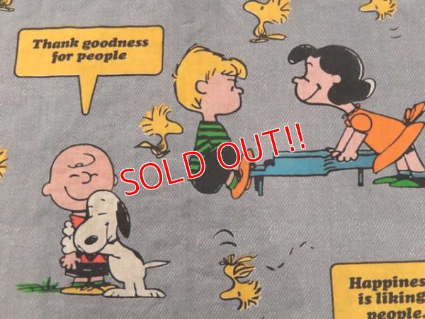 画像3: ct-170601-12 PEANUTS / 1970's Flat Sheet (Twin)