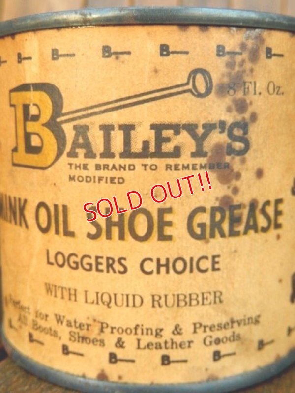 画像2: dp-170601-32 Bailey's / 1960's Shoe Grease Can