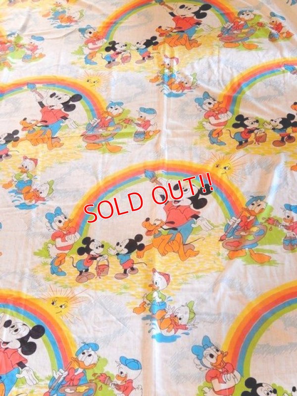 画像1: ct-170605-51 Walt Disney's / 1970's Flat Sheet (Twin)