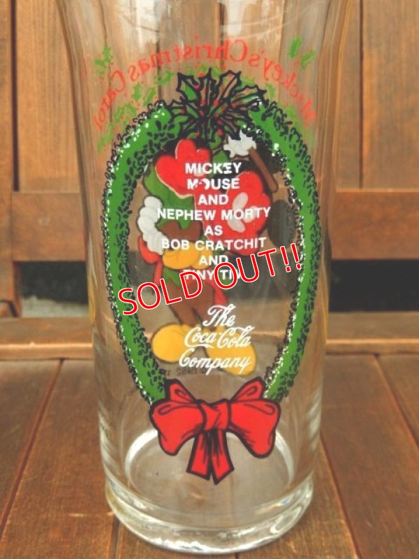 画像4: gs-170605-01 Mickey Mouse & Morty / Coca Cola "Mickey's Christmas Carol" 1982 Glass