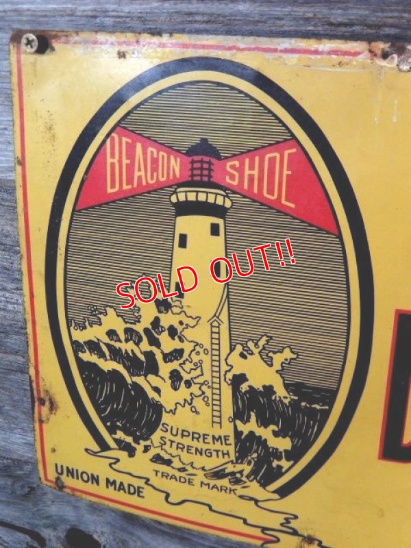 画像2: dp-170701-10 Beacon Shoe / 1930's-1940's Tin Sign