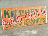 dp-170701-17 KITCHEN'S OVERALLS & SHIRTS / 1950's Sign
