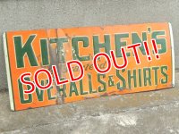 dp-170701-17 KITCHEN'S OVERALLS & SHIRTS / 1950's Sign