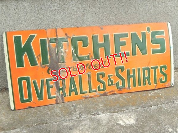 画像1: dp-170701-17 KITCHEN'S OVERALLS & SHIRTS / 1950's Sign