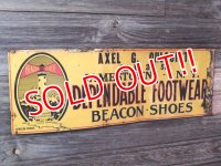 dp-170701-10 Beacon Shoe / 1930's-1940's Tin Sign