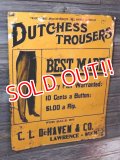 dp-170701-13 Dutchess Trousers / 1920's-1930's Advertising Sign