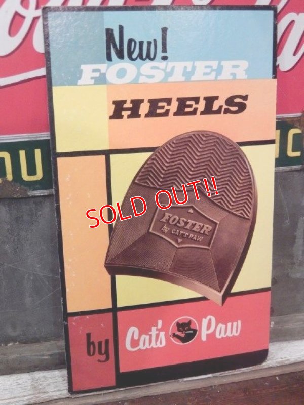 画像1: dp-170701-27 Cat's Paw / 1950's-1960's Cardboard Sign