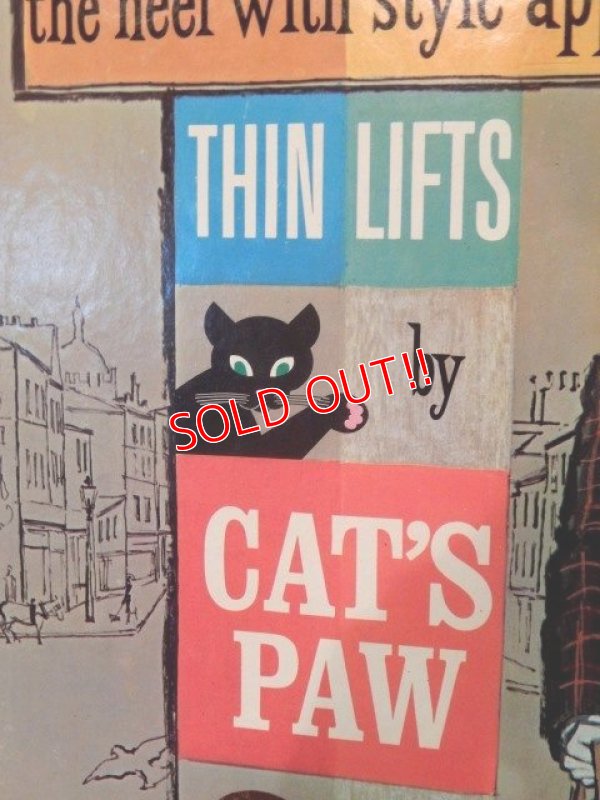 画像2: dp-170701-26 Cat's Paw / 1950's-1960's Cardboard Sign